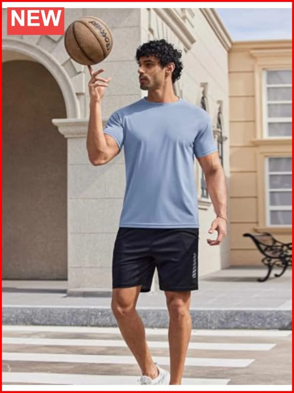 Men's UPF 50+ Quick Dry Rash Guard Sun Shirt Short Sleeve Swim Tee